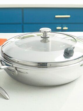 Vida Sana® 5-Ply Stainless Steel Cookware 8-Qt. Shallow Casserole 10801
